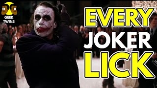 Every Joker Lick Ever  Supercut  Heath Ledger [upl. by Angelina]