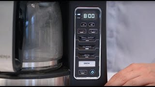 How to use Delay Brew on the Ninja® 12Cup Programmable Coffee Brewer CE200 Series [upl. by Sandell512]