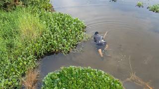 Hermosa tarde de pesca con cordel de mano y arpon guabinas y mojarras cocinando en caldo [upl. by Nnayd]