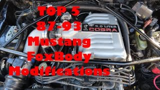 TOP 5 Essential Modifications for 8793 Fox Body Mustang 50 [upl. by Ennaus196]