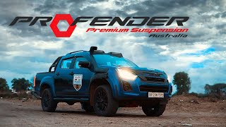 PROFENDER KINGS SERIES SUSPENSION  ISUZU VCROSS  MOTORGARAGE  BLUE POWER  2 INCH LIFTED [upl. by Erreid]