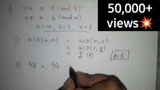 Linear congruence example 1  Number theory  Finding solution of x  How to find solution of linear [upl. by Nebur]