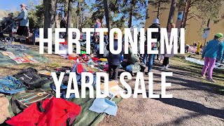 HERTTONIEMI YARD SALE  Sunny Sunday Stroll  Helsinki  Finland [upl. by Eelyme]