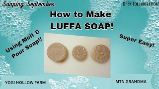 How to Make Luffa Soap using Melt amp Pour Soap Base SoapingSeptember MtnGrandma [upl. by Enyaj]