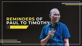 Reminders of Paul to Timothy with Rev Rufino Lagat [upl. by Renrag]