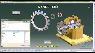 Catia Auto Design  Rule Bearing Lock Washer 카티아 자동설계 [upl. by Bajaj]