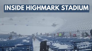 01142024 Highmark Stadium  Inside Look During Snow Storm [upl. by Randell]