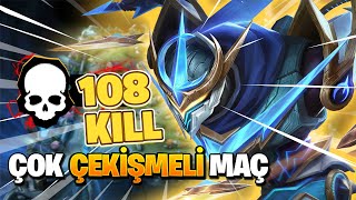 108 KILL ÇIKAN ÇOK ÇEKİŞMELİ MAÇ  GUSION  Mobile Legends [upl. by Niran]