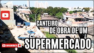 CANTEIRO DE OBRA DE SUPERMERCADO CONCRETO USINADO [upl. by Colly155]