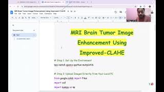 MRI Brain Tumor Image Enhancement Using Histogram Equalization CLAHE ImprovedCLAHE  Project [upl. by Marena363]