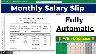 Create Professional Salary Slip in Microsoft Excel  Payslip Format [upl. by Sidalg139]