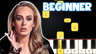 Someone Like You  Adele  Beginner Piano Tutorial  Easy Piano [upl. by Yelime956]