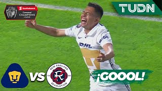 ¡GOOOL ¡Saucedo empata el global  Pumas 30 New England  CONCACHAMPIONS 2022  4tos  TUDN [upl. by Llet901]