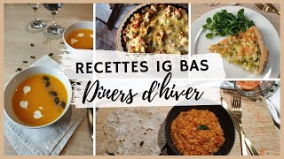 🥕4 DINERS IG bas  idée recette SIMPLE et HEALTHY à faire cet HIVER [upl. by Ezeerb]