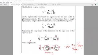 Rearrangement of MM equation into LB Hanes Eadie–Hofstee and Eisenthal Cornish Bowden eq plots [upl. by Rafiq]