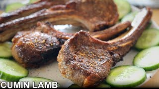 Chinese Spicy Cumin Lamb Chops Recipe  孜然羊肉 [upl. by Adnilemre]