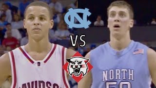 Full Game Stephen Curry and Davidson vs 1 North Carolina  Nov 14 2007 [upl. by Olegnad]