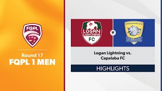 FQPL 1 Men Round 17  Logan Lightning vs Capalaba FC Highlights [upl. by Yelyah]