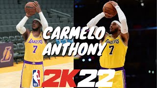 CARMELO ANTHONY JUMPSHOT FIX  NBA 2K22 NEXT GEN [upl. by Yetsirhc]