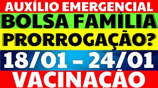 1801 PRORROGAÇÃO AUXÍLIO EMERGENCIAL 2021 NOVO CALENDÁRIO BOLSA FAMÍLIA 2021 VACINAÇÃO ANVISA [upl. by Eyt]