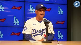 Dodgers postgame Dave Roberts thinks the tough schedule can be a good thing heading into October [upl. by Derrick108]