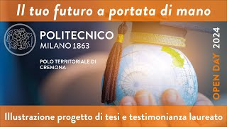 Illustrazione progetto di tesi e testimonianza laureato  Open Day 2024 [upl. by Rame835]