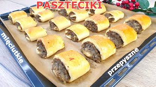 Szybkie i mięciutkie paszteciki z pieczarkami  niesamowicie pyszne 👌 wszyscy je uwielbiają 👍 HIT [upl. by Anneehs484]