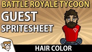 Hair Color  Modular Guest Spritesheets in Battle Royale Tycoon Unity Tutorial [upl. by Aivata972]