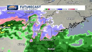 Hourbyhour look at plowable snow moving into parts of New Hampshire [upl. by Naashar843]