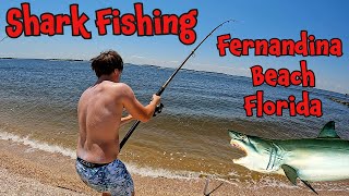 Shark Fishing Fort Clinch Amelia Island Florida fishing [upl. by Sallyanne]