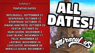 ALL Miraculous Ladybug Season 3 Dates Released Miraculous Ladybug News [upl. by Carin]