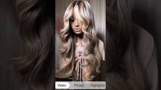 Highlighted Midfle Part Lace Frontal Wavy Wig [upl. by Yartnoed106]