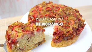 BOLO CASEIRO DE MORANGO SUPER FOFINHO  466  Receitas da Mussinha [upl. by Dj426]