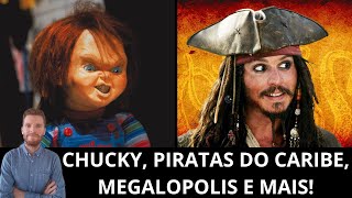 Ao vivo o retorno de Chucky reboot de Piratas do Caribe Top Gun 3 Megalopolis e mais [upl. by Uriia672]