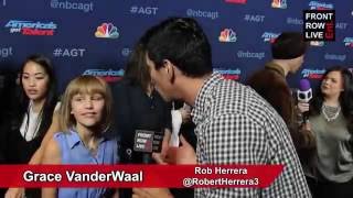 Grace VanderWaal Talks Songwriting at America’s Got Talent w RobertHerrera3 [upl. by Arnoldo]