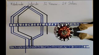 Aprende a Rebobinar Inducido Fácilmente de 12 Ranuras 24 Delgas [upl. by Aiynot]