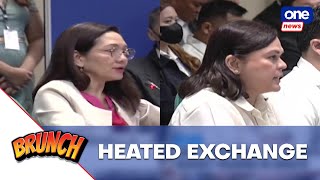 Brunch  VP Sara Hontiveros clash during budget hearing [upl. by Ellyn223]