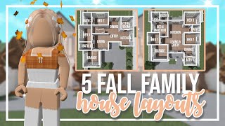 1 amp 2 Story Fall Family House Layouts in Bloxburg Roblox [upl. by Fawna]