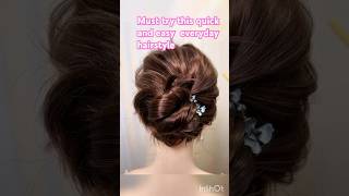 Quick hairstyle which will save time ytshorts ytviral hairstyle trending beauty fashion love [upl. by Assela625]