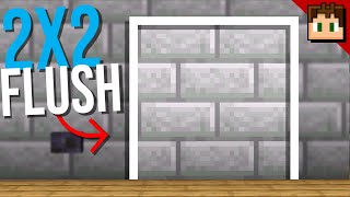 The 2X2 FLUSH HIDDEN DOOR Minecraft Bedrock 121 Tutorial [upl. by Lav]