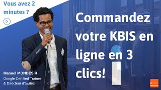 Commandez votre KBIS en ligne en 3 clics [upl. by Anahc]