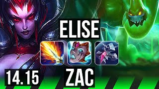 ELISE vs ZAC JGL  65 winrate 7314 Dominating  VN Master  1415 [upl. by Aruasor]