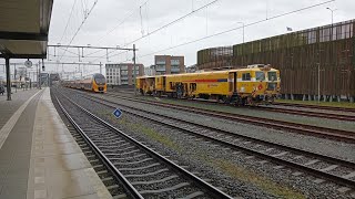 Strukton Rail Plasser en Theurer Unimat 09 vertrekt van het station van Zutphen [upl. by Resor281]