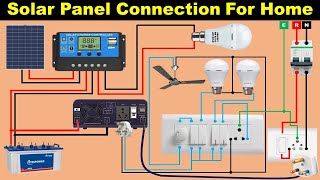 Solar Panel Connection with Inverter and Battery for Home TheElectricalGuy [upl. by Adnoraj]