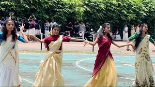 Onam Dance performance 2K24💃🏻🤩🌸CollegeDiyafarzu [upl. by Notsruht]