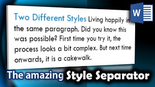 How to Create Inline Headings or Multiple Styles in one Line using Words Style Seperator [upl. by Inessa]