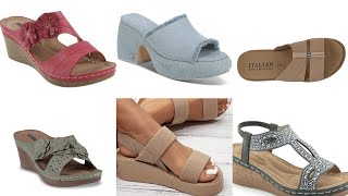 STYLISH AND COMFORTABLE FOOTWEAR COLLECTION FOR LADIES 2024 [upl. by Grover]