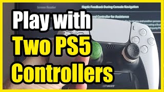 How to use 2 controller at same time to play game on PS5 Console Fast Tutorial [upl. by Ateloiv]