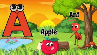 ABC Phonics Song with 2 Words A for Apple A for Ant  Nursery Rhymes [upl. by Thetos499]