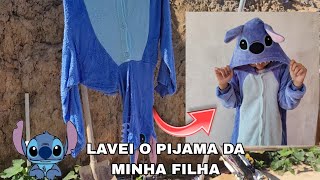 VLOG RAPIDO DO MEU DIA LAVEI O PIJAMA DO STITCH [upl. by Irtak]